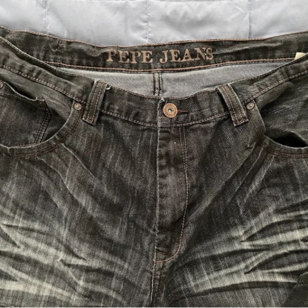 SUPER CUTE RARE PEPE LONDON JEANS SUPER Y2k CUTE GOTH EMO PINKMAN DISTRESS